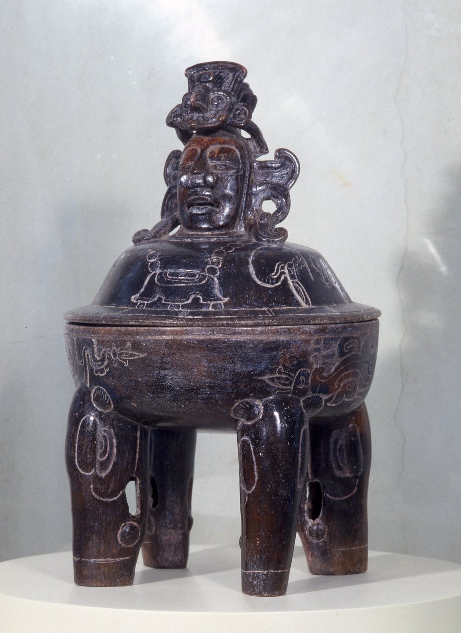 Vase fra Calakmul, tidlig klassisk periode (keramikk) av Mayan
