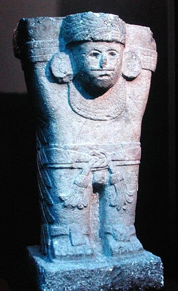 Alterstøtte i form av Atlanta, 800-1300 e.Kr av Mayan