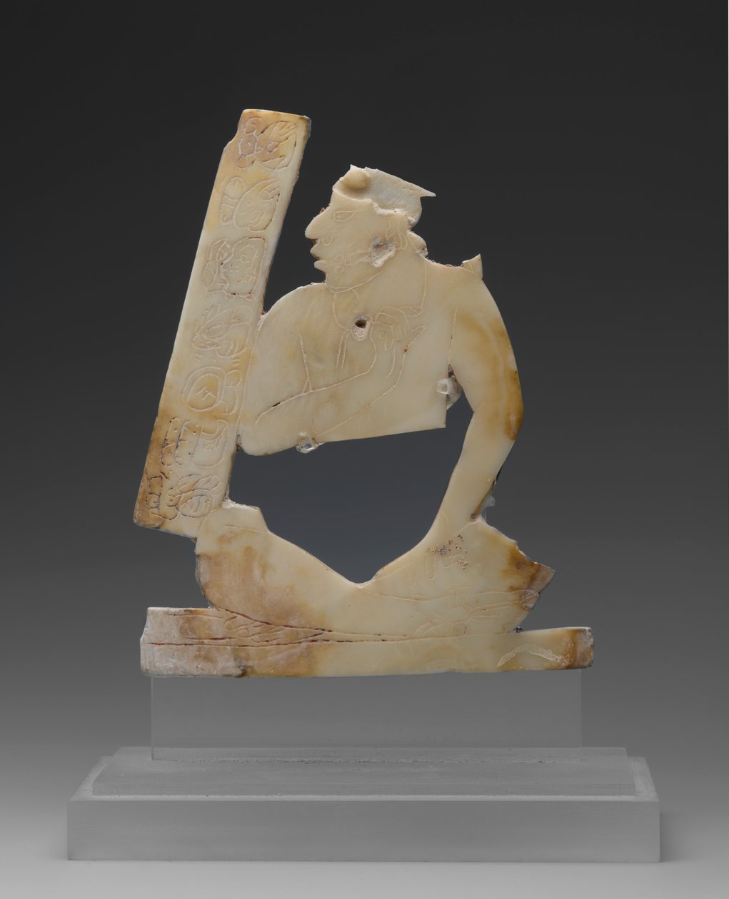 Sittende figur, ca. 550-850 (skall) av Mayan