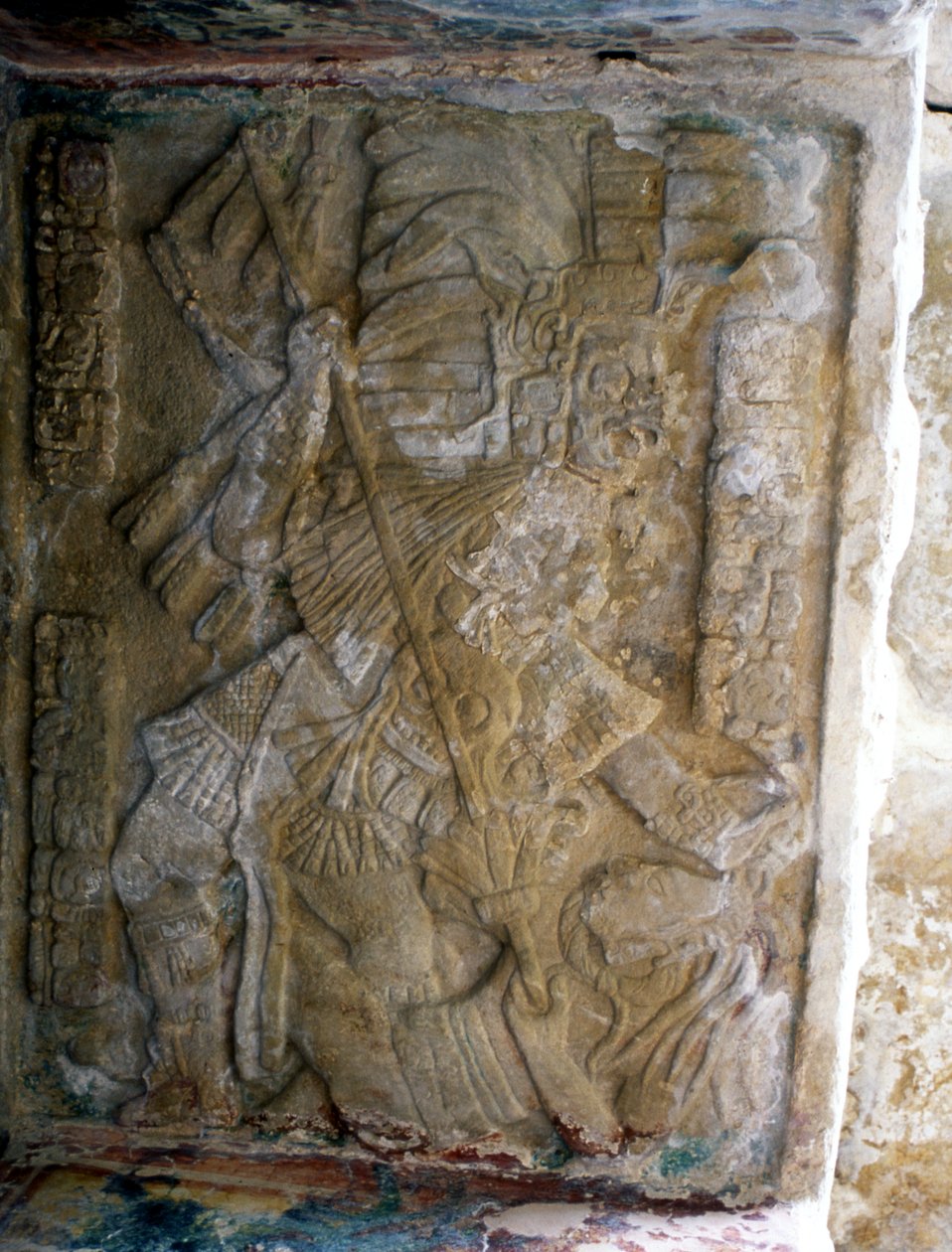 Overligger, sen klassisk periode (600–900 e.Kr.) av Mayan