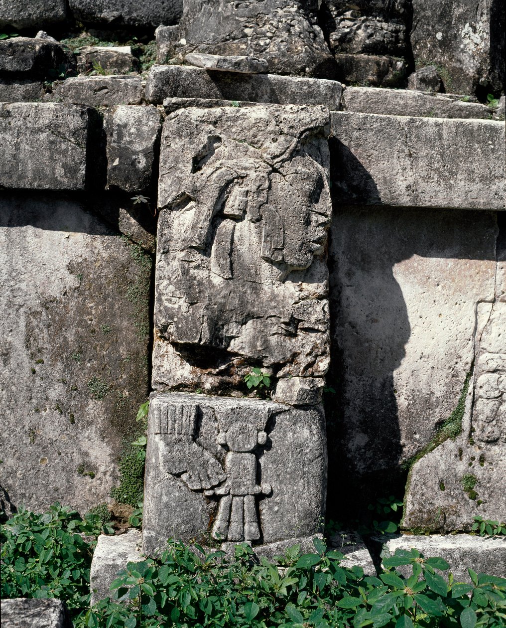Stele i huset C, uteplass 2 i palasset av Mayan
