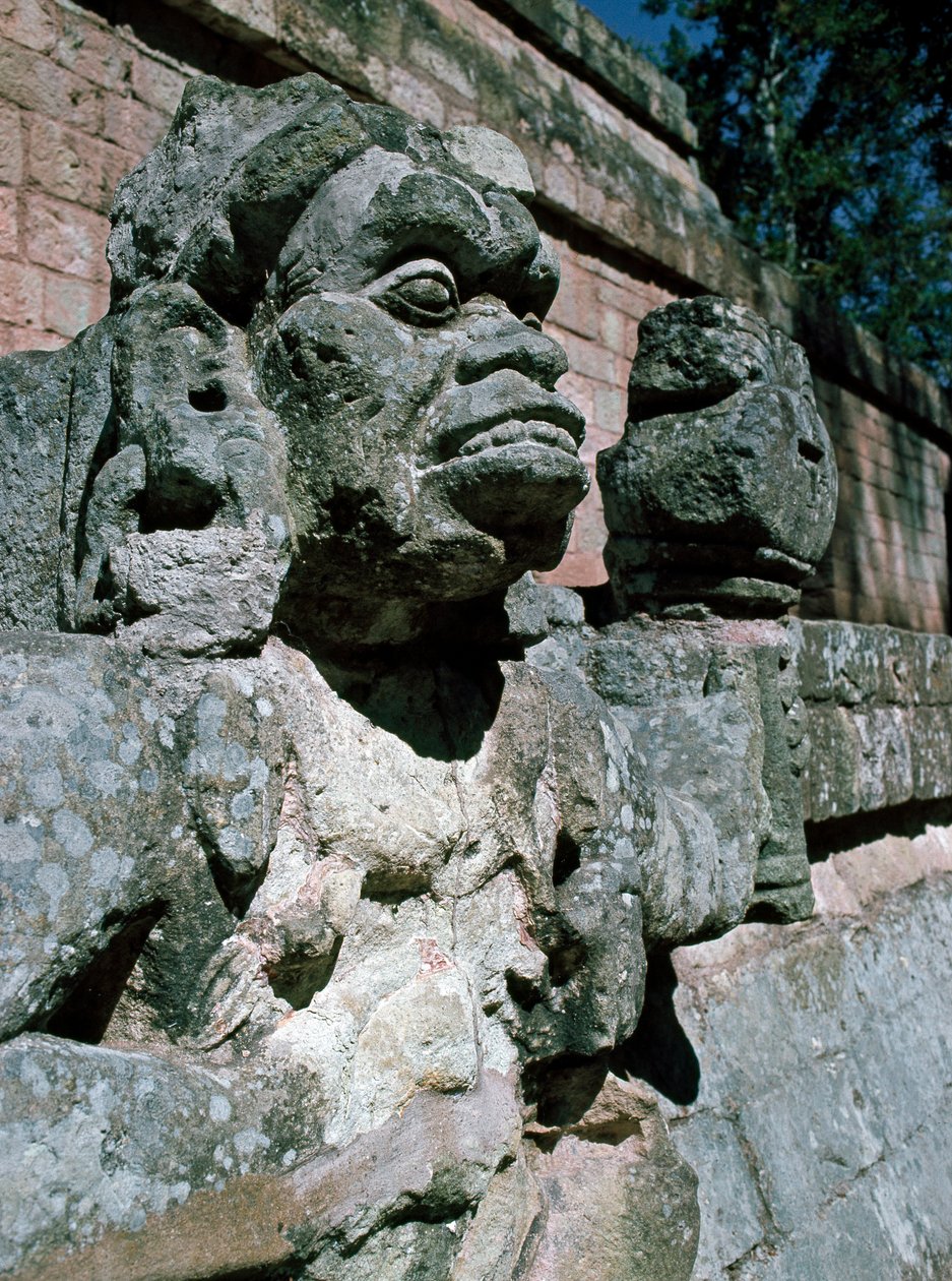Steinskulpturer - tempel 11 av Mayan