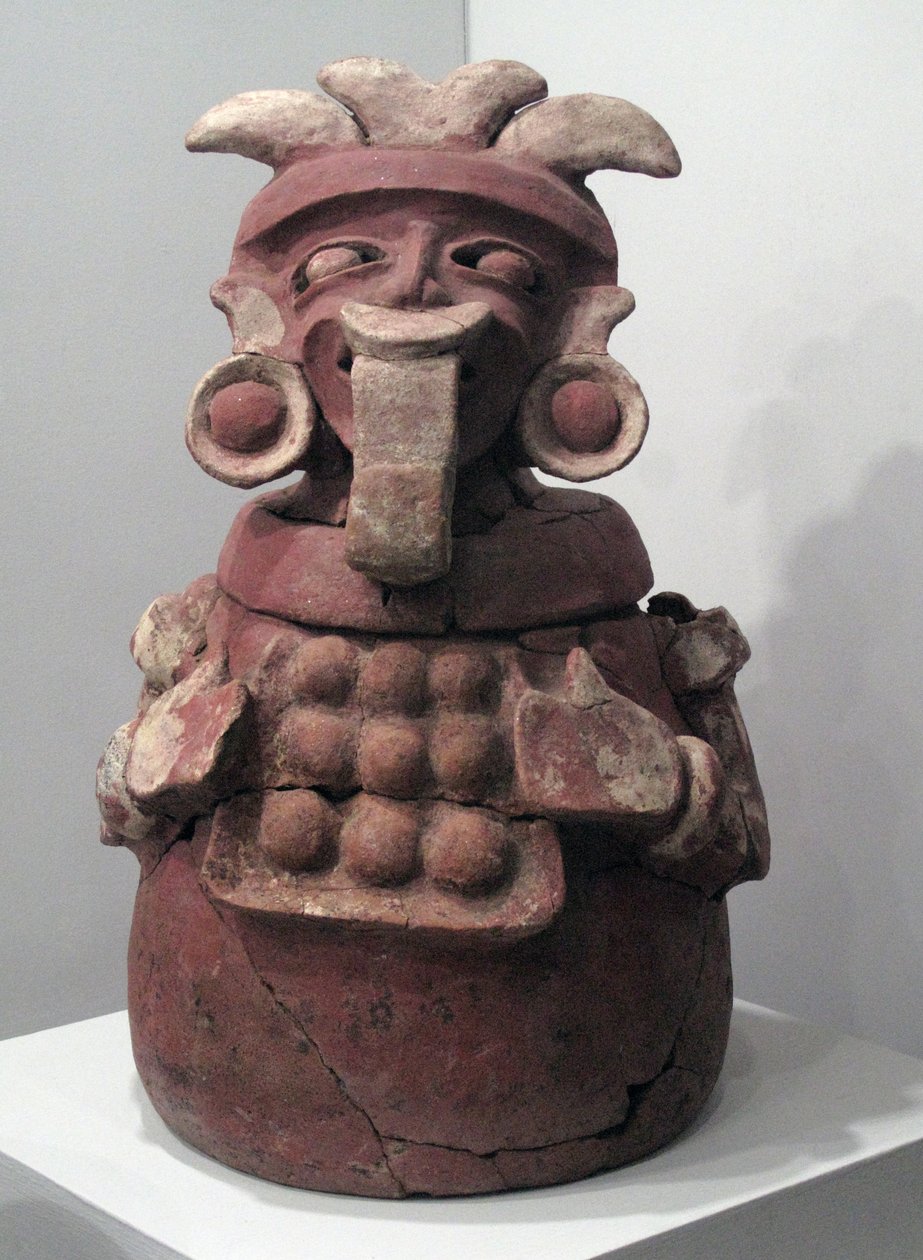 Begravelsesurne, La Lagunita, tidlig klassisk periode, 250-550 e.Kr. (keramikk) av Mayan Mayan