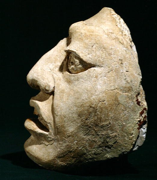 Leder av en mann, fra Piedras Negras, Peten, Guatemala (stucco) av Mayan Mayan
