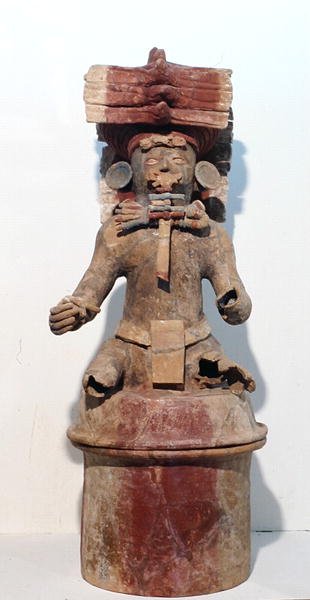Røkelsesbrenner, fra Copan, Honduras, Mellom-Amerika, sen klassisk periode (600-900 e.Kr.) (terrakotta) av Mayan Mayan