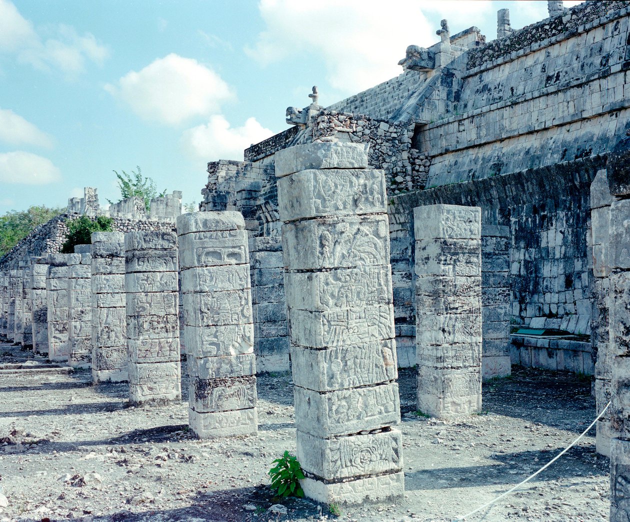 Før colombiansk sivilisasjon: utsikt over stedet til Chichen Itza i Yucatan-regionen. Maya sivilisasjon, klassisk periode og Maya renessanse, 750-1200 e.Kr. Mexico av Mayan Mayan