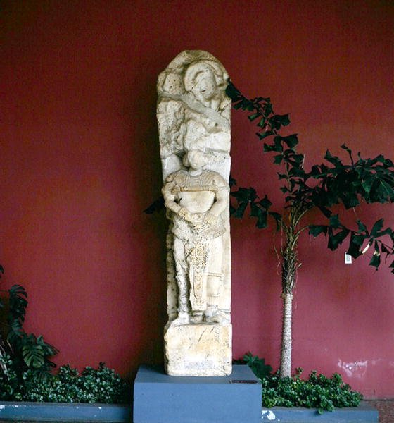 Stela 15 fra Piedras Negras, Peten, Guatemala, sen klassisk periode (781 e.Kr.) (stein) av Mayan Mayan