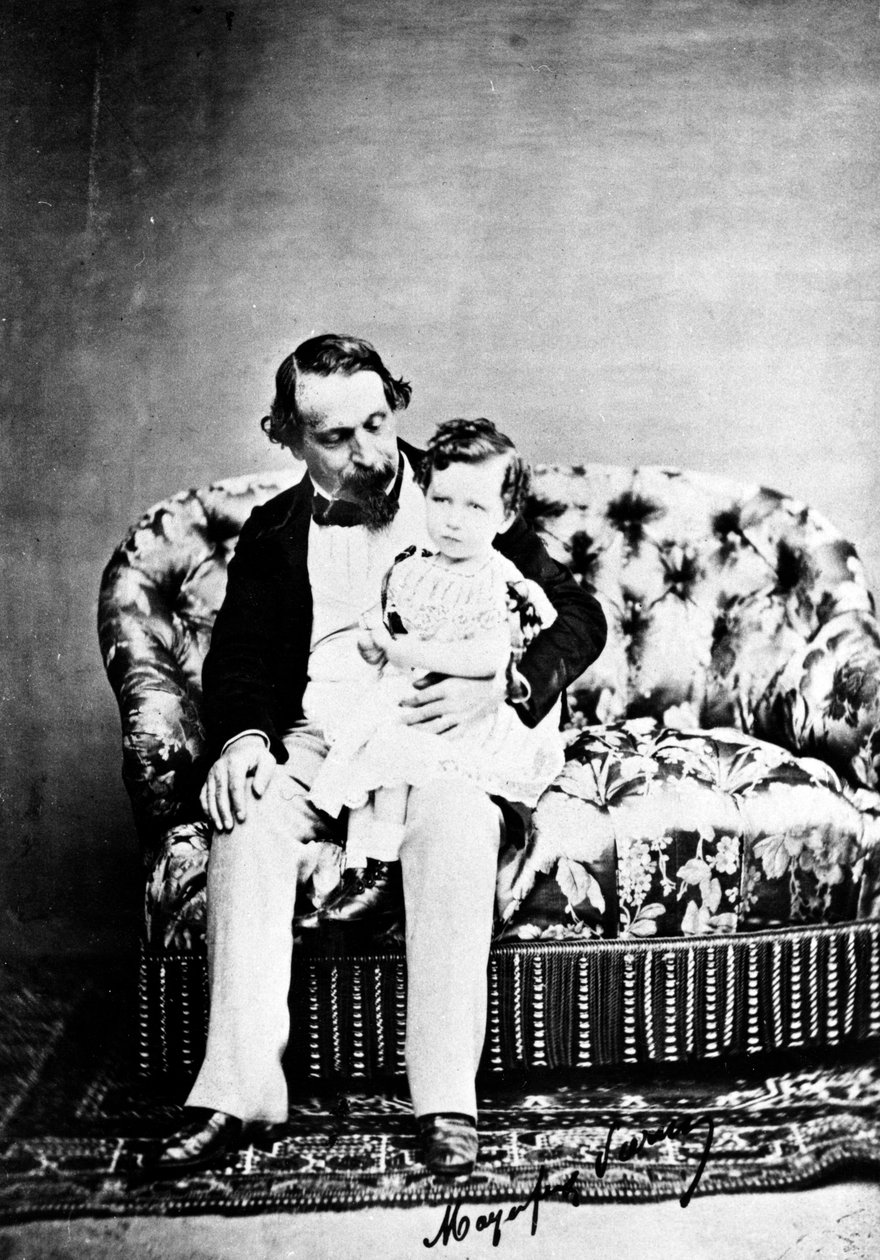 Keiser Napoléon III med keiserprinsen, ca. 1860 av Mayer and Pierson