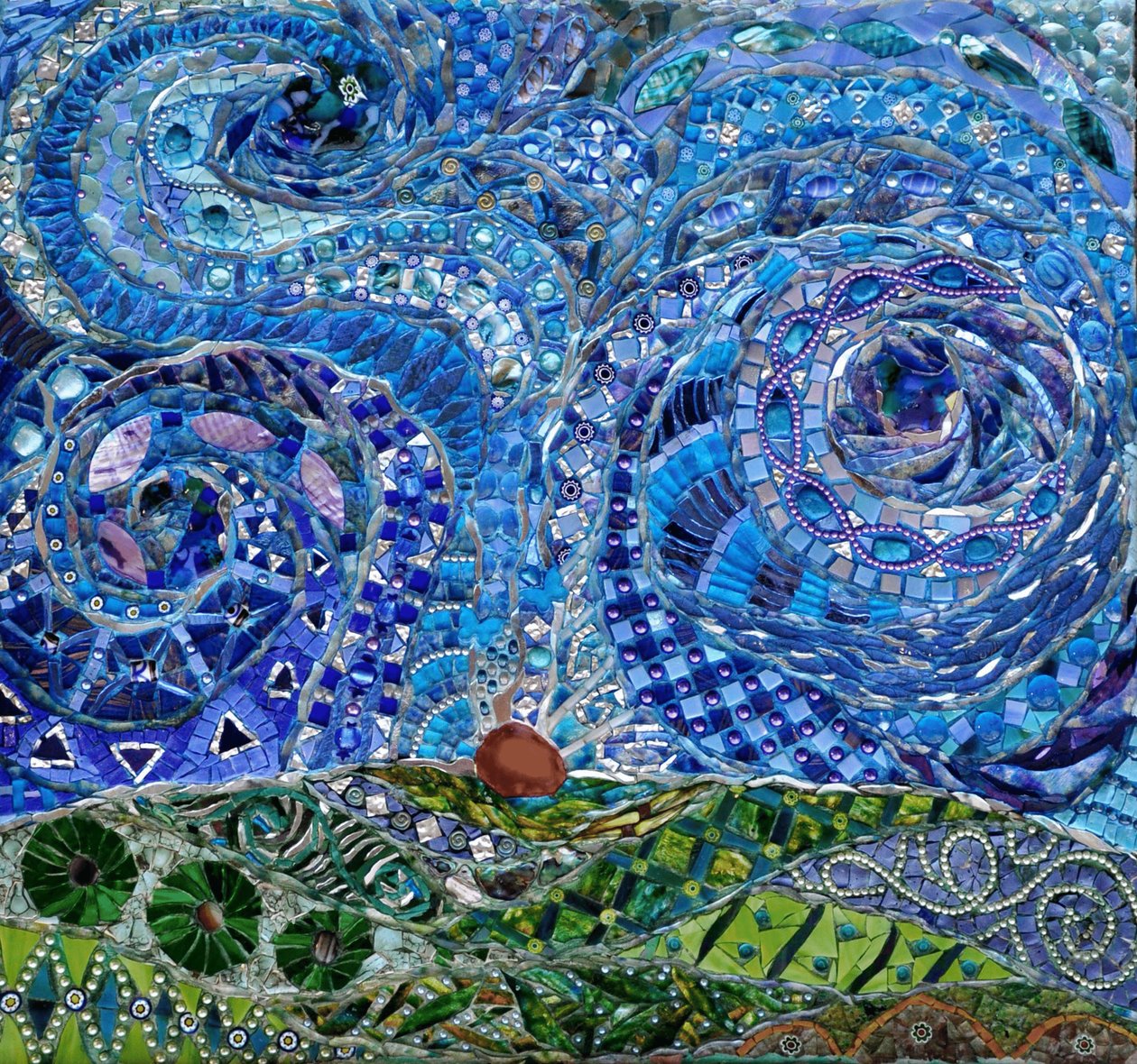Tenkefrø (mosaikk) av Maylee Christie