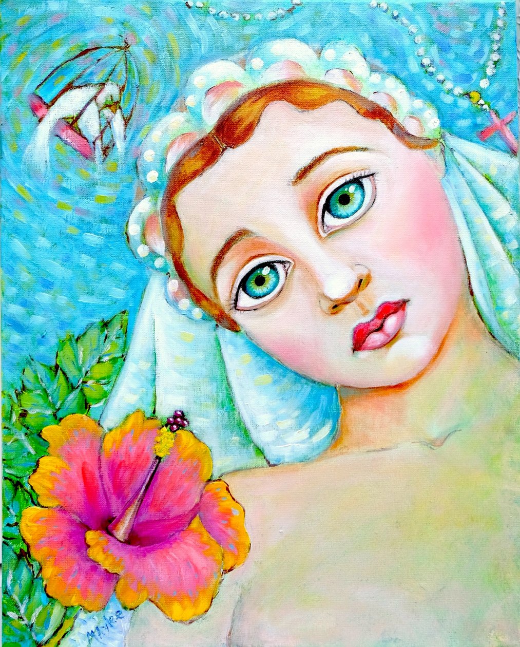 The Bride, 2021 (olje på lerret) av Maylee Christie