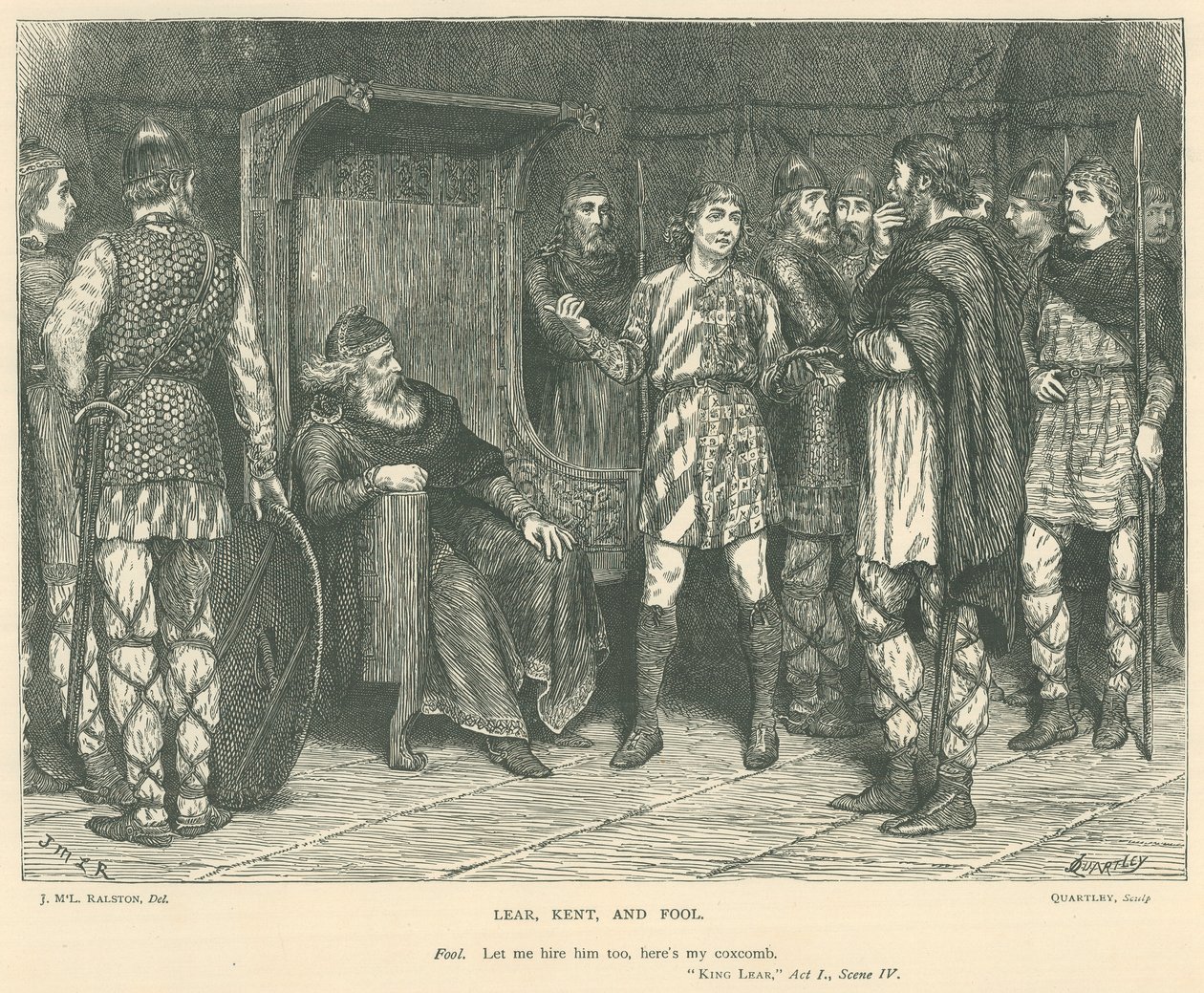 Illustrasjon til Kong Lear (gravering) av McLaren John Ralston