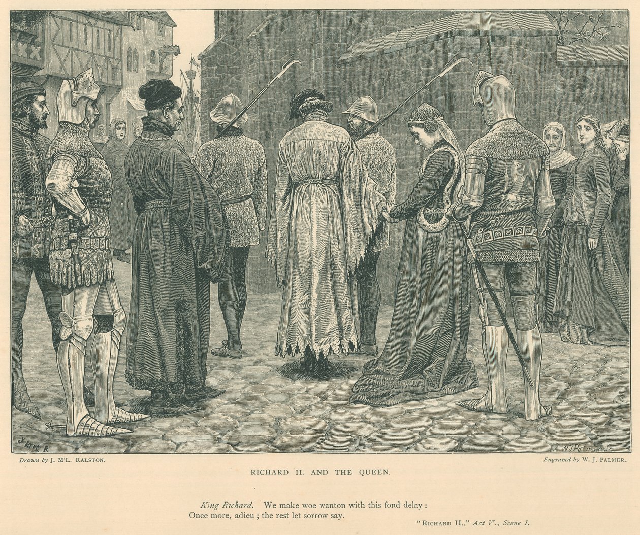 Illustrasjon for kong Richard II (gravering) av McLaren John Ralston