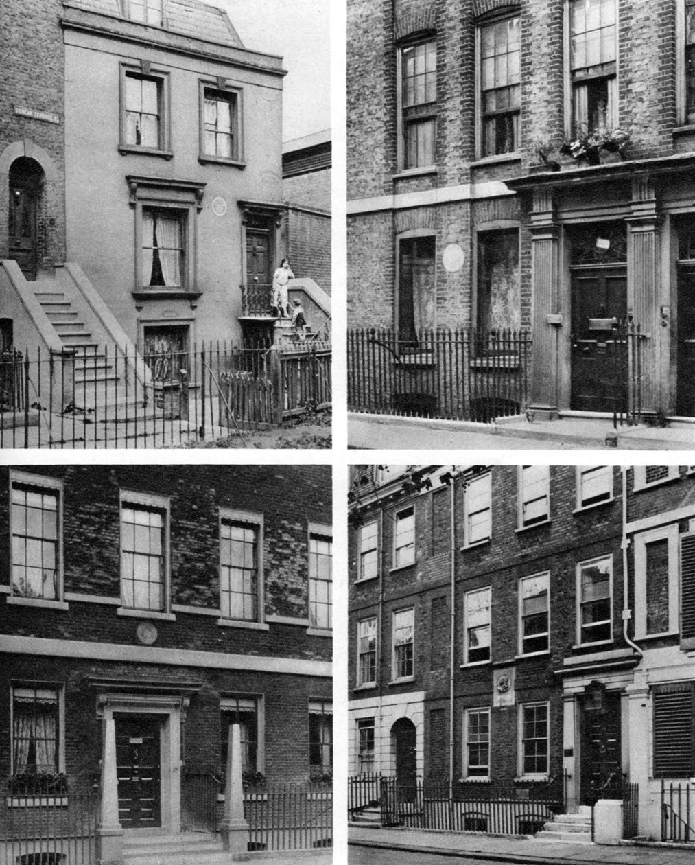 Fire London-hus av kjente menn, London, 1926-1927. av McLeish