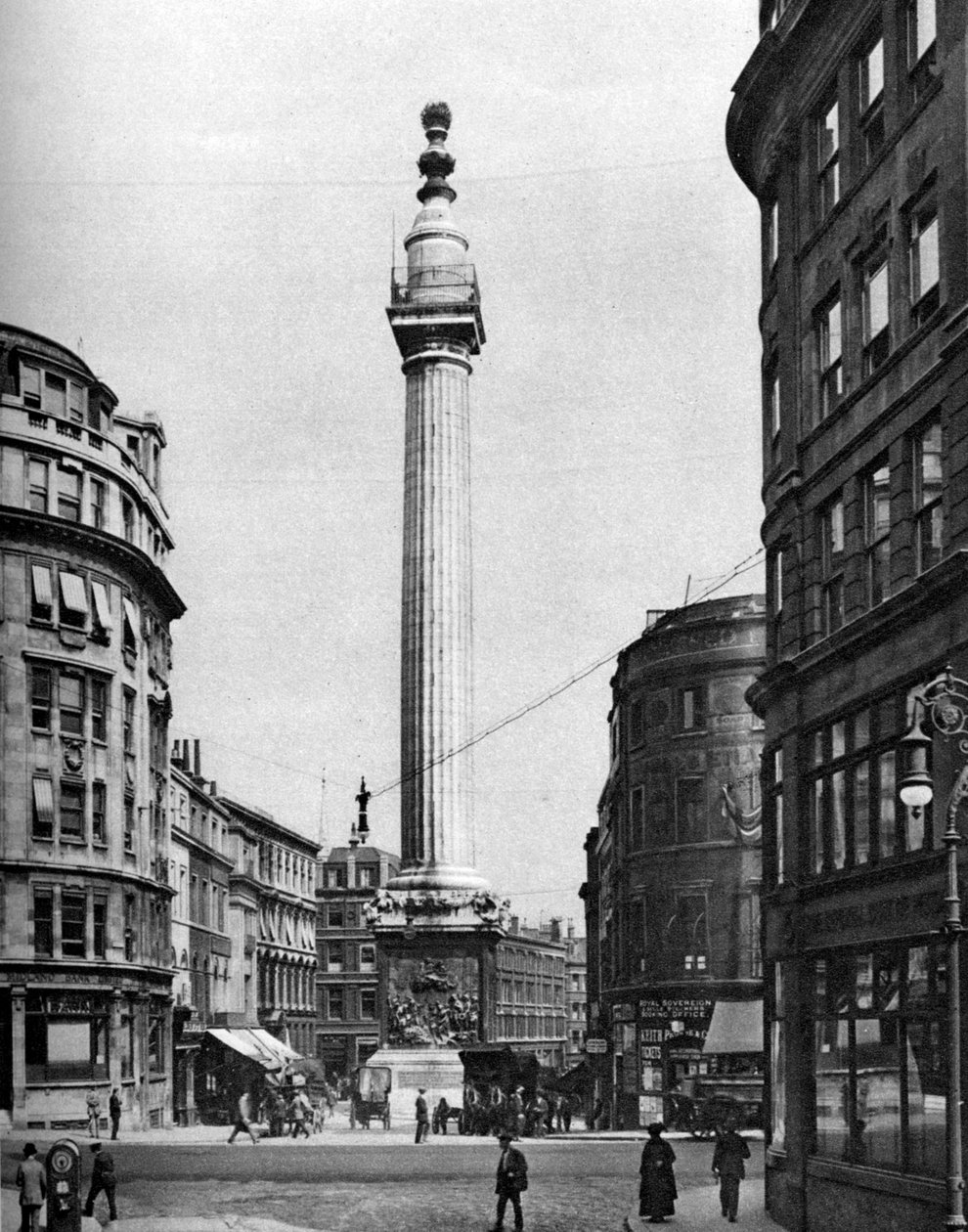 Monumentet til den store brannen, London, 1926-1927. av McLeish