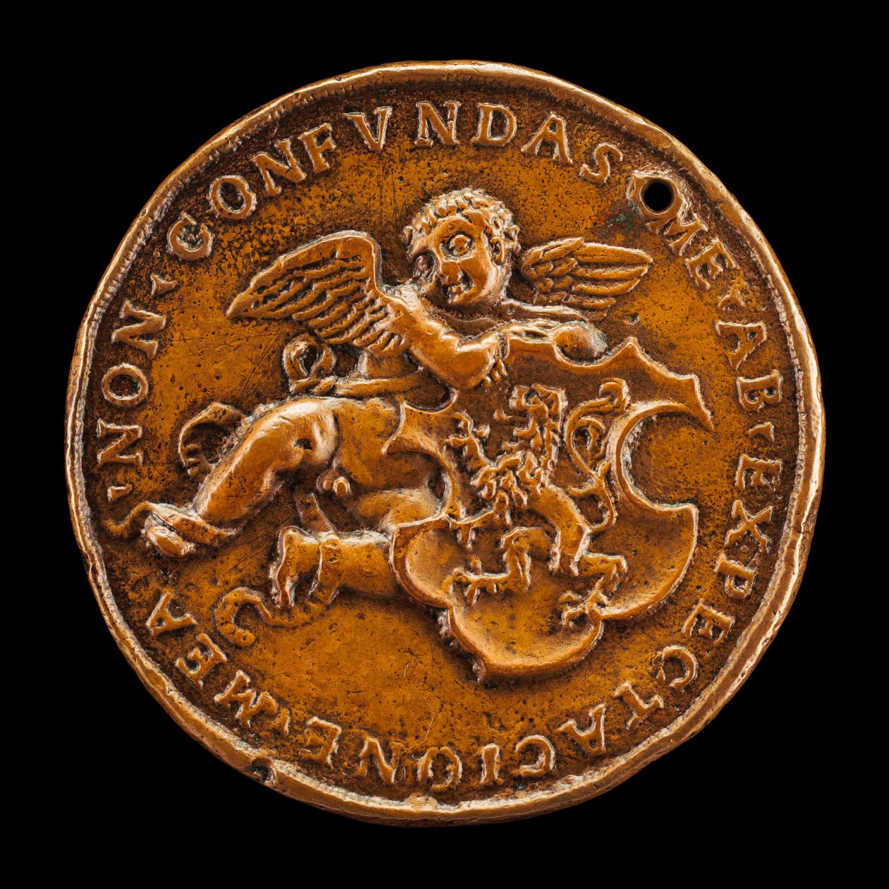 Putto Holding Arms of Vitry [revers], 1518. av Medallist of 1518