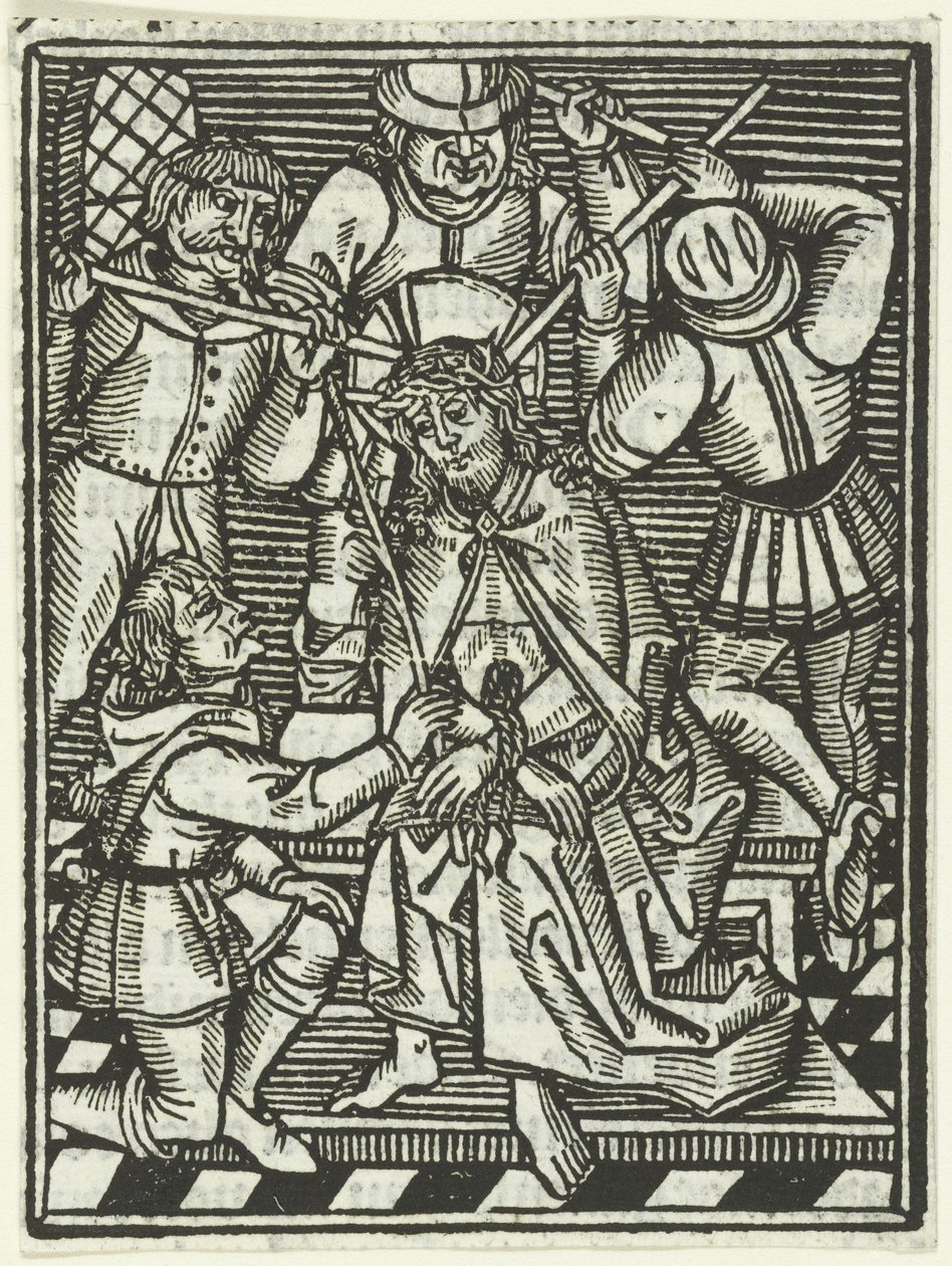 Tornekroningen av Meester van de Delbecq Schreiber Passie (attributed to)