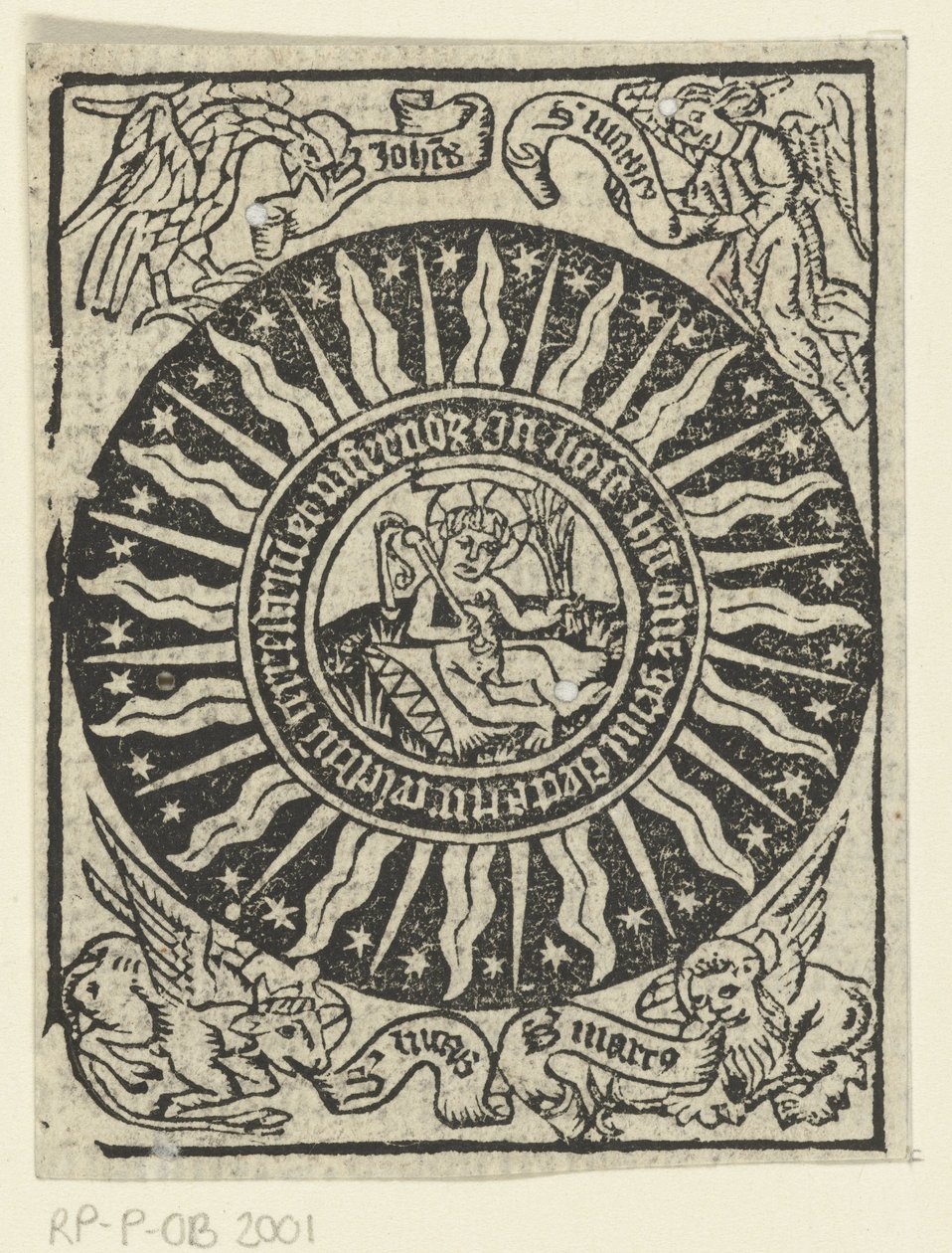 Kristusbarnet tukter seg selv. av Meester van de Delbecq Schreiber Passie (attributed to)