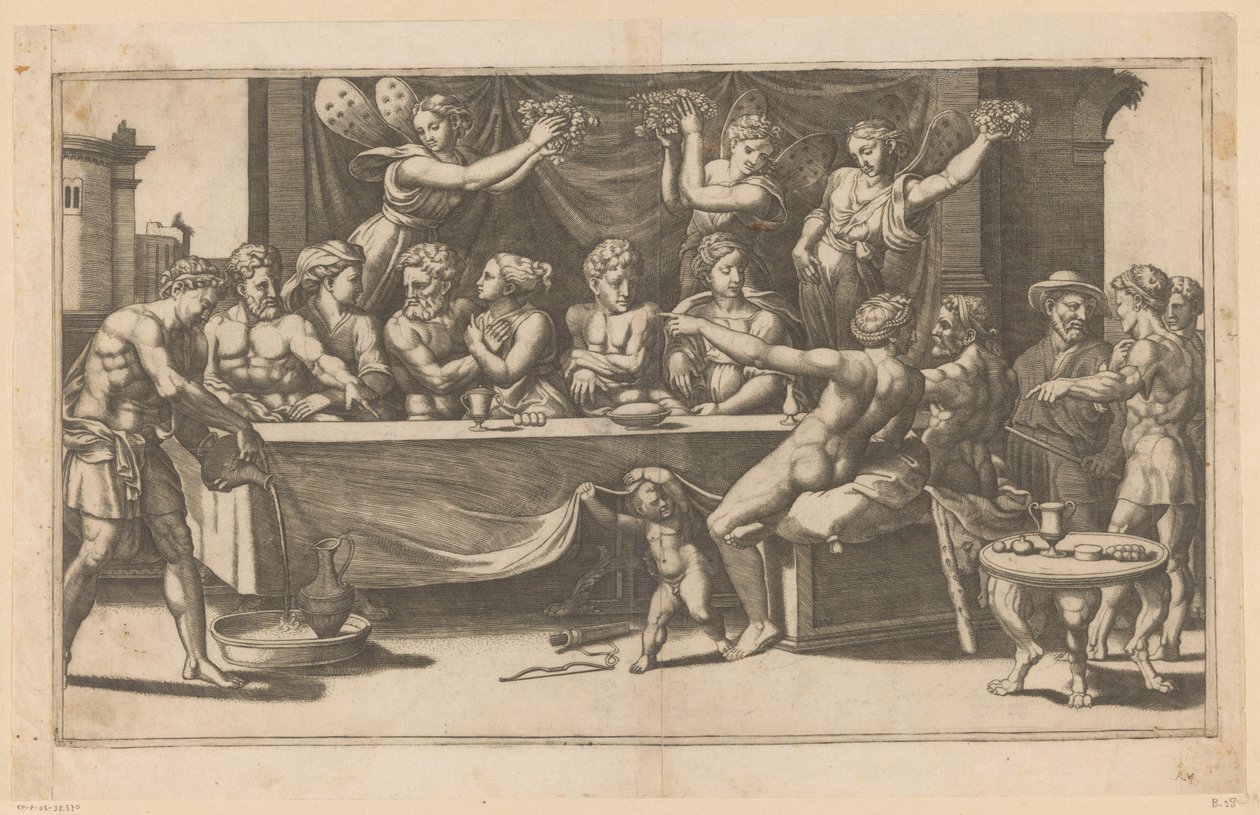 Bryllup av Amor og Psyche av Meester van de Dobbelsteen