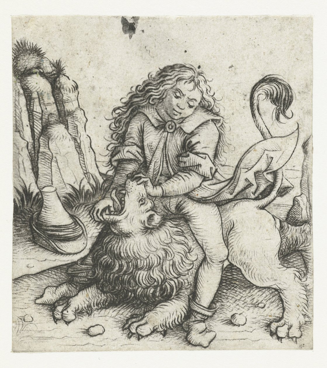 Samson erobrer løven History of Samson (serietittel) av Meester van het Amsterdamse Kabinet