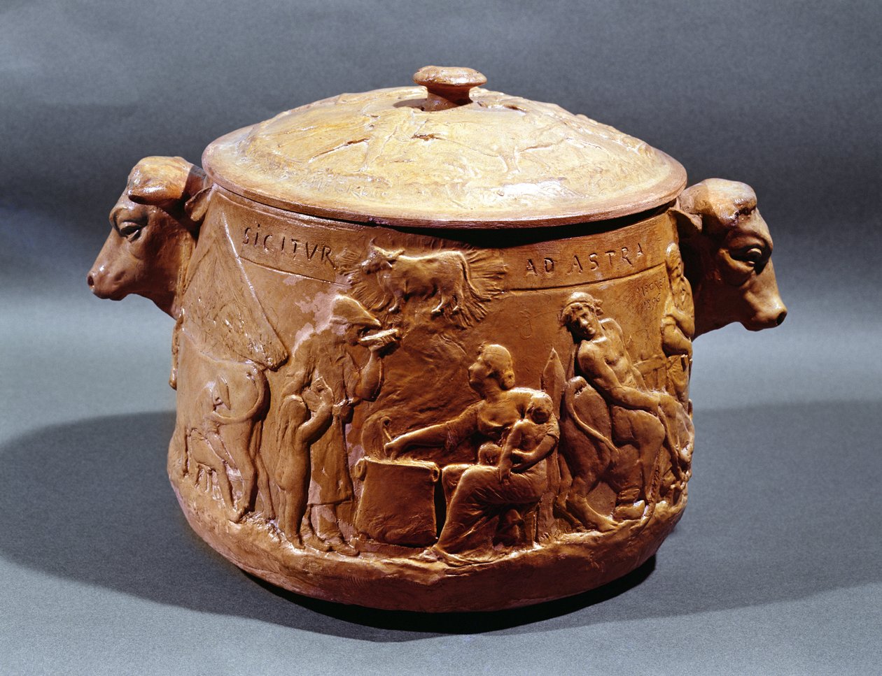 Pot au feu, 1896 (terrakotta) av Megret
