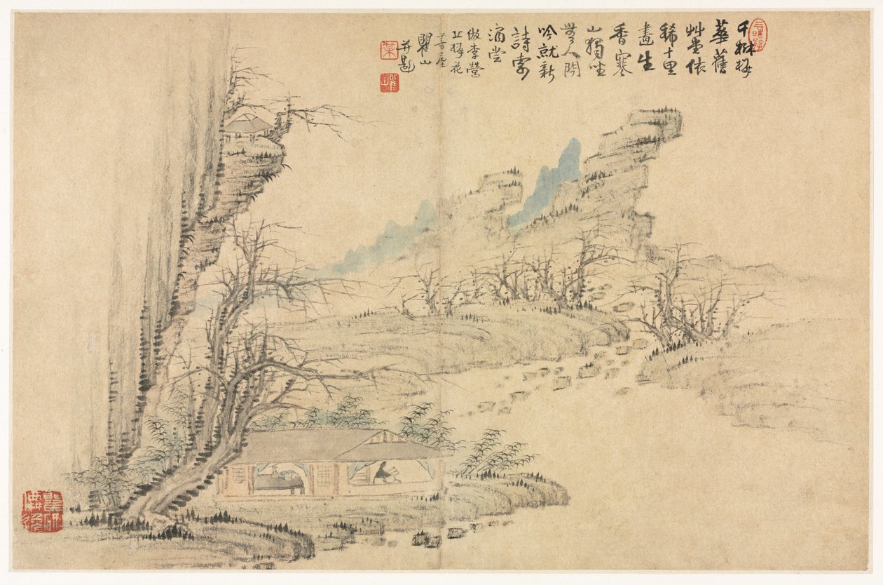 Landskap i forskjellige stiler etter gamle mestere, 1690. av Mei Qing