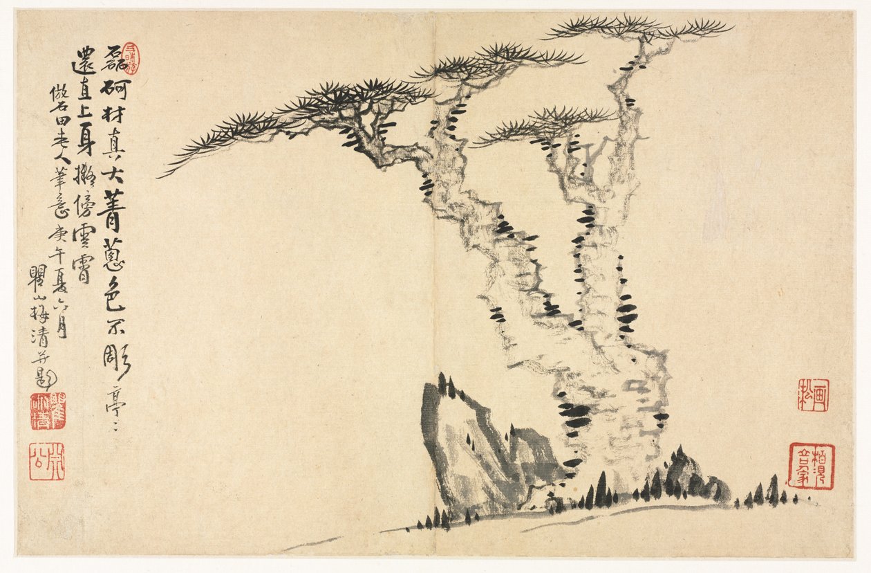 Landskap i forskjellige stiler etter gamle mestere, 1690. av Mei Qing
