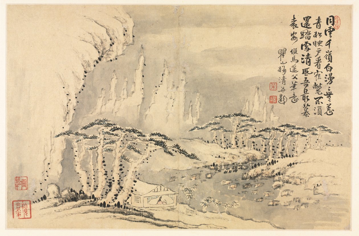 Landskap i forskjellige stiler etter gamle mestere, 1690. av Mei Qing