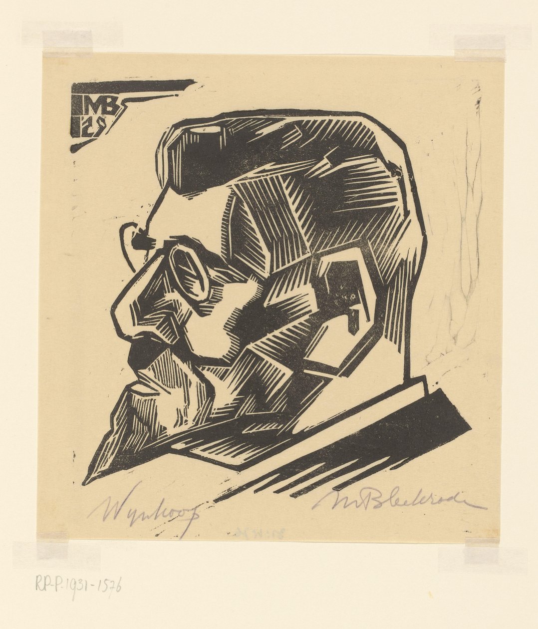 Portrett av David Wijnkoop (tittel på objekt) av Meijer Bleekrode (signed by artist)
