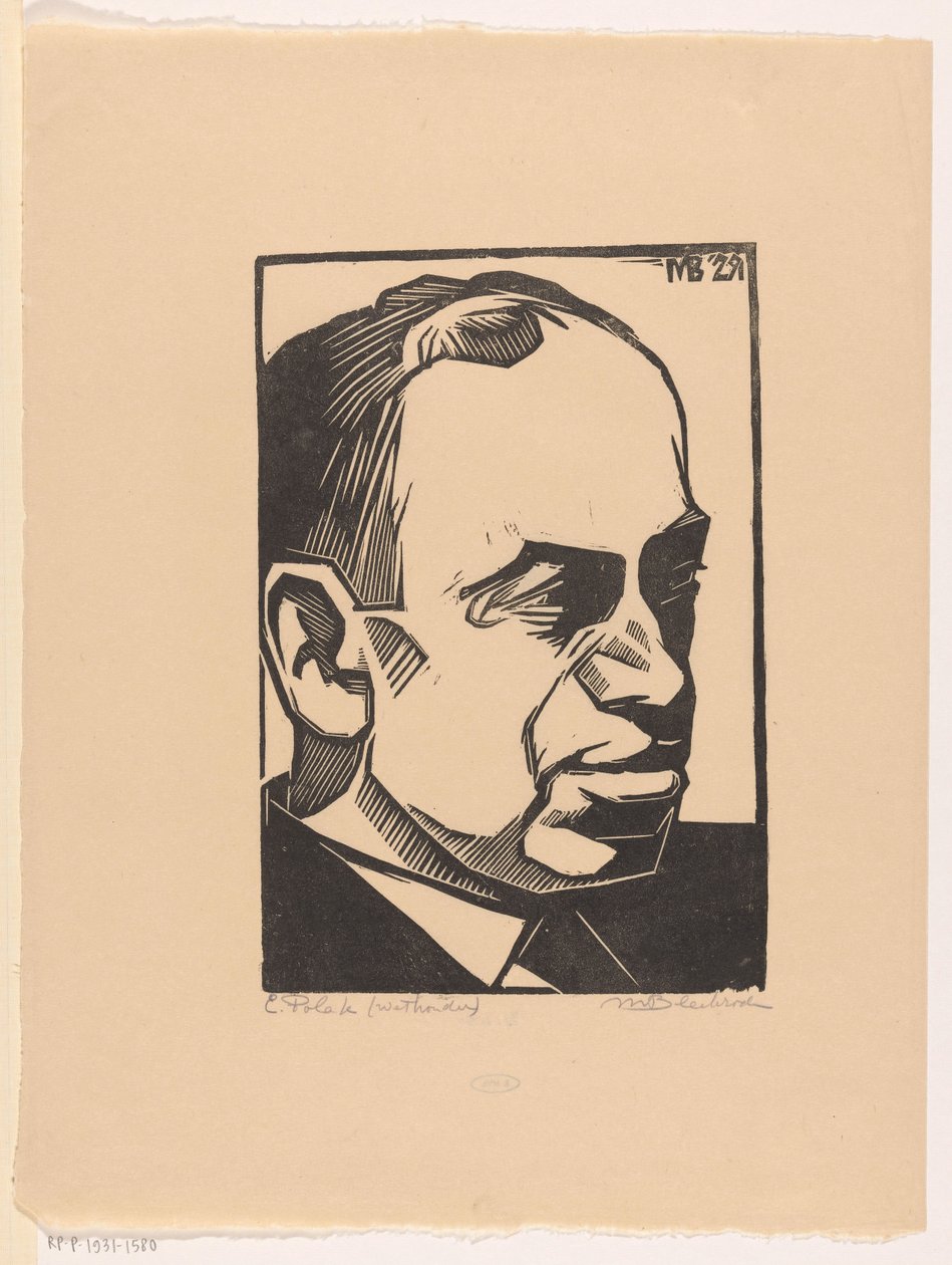 Portrett av Eliazer Polak av Meijer Bleekrode (signed by artist)