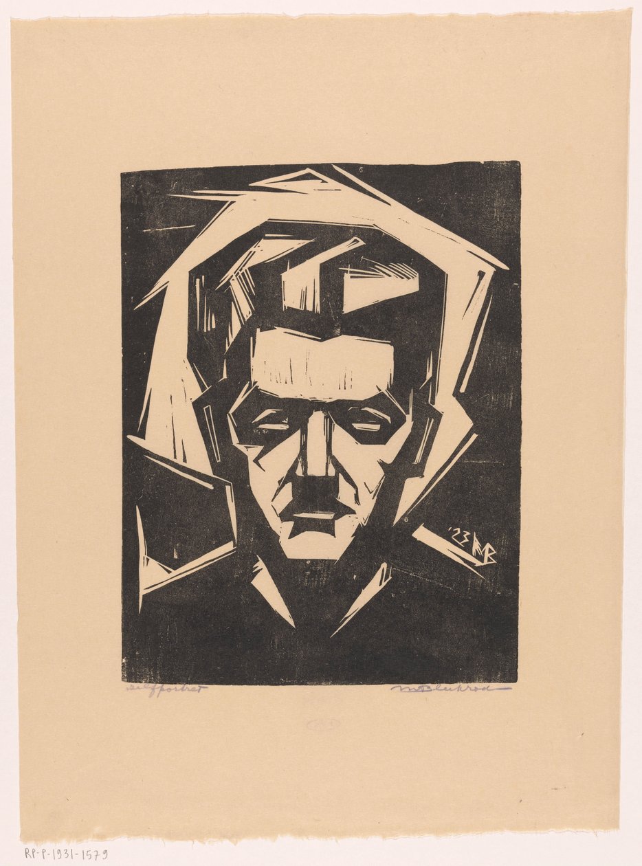 Selvportrett av Meijer Bleekrode av Meijer Bleekrode (signed by artist)