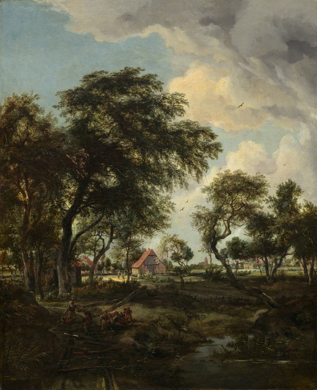 En gård i sollyset, 1668. av Meindert Hobbema