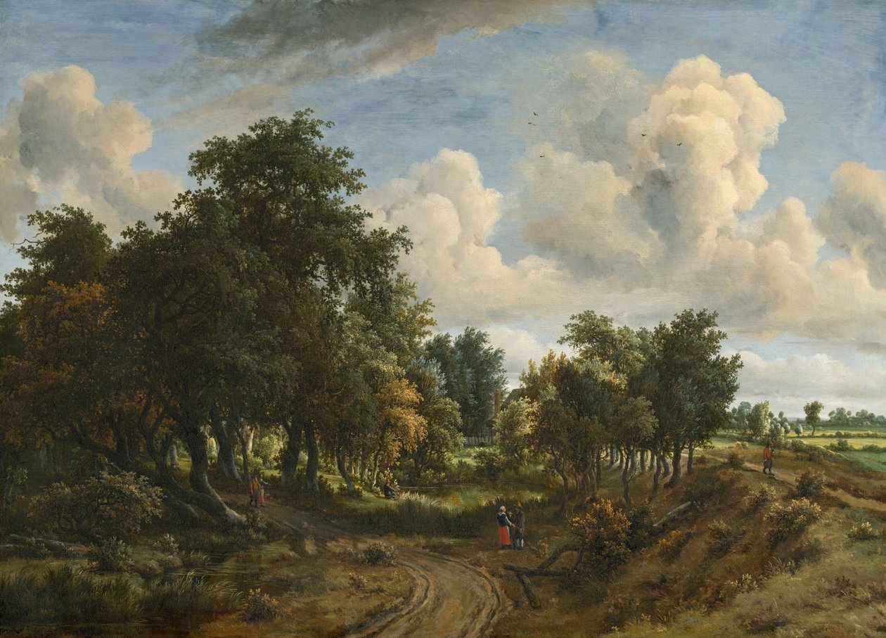 Et skogkledd landskap av Meindert Hobbema