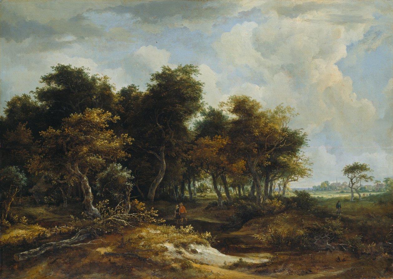 Inngang til en skog av Meindert Hobbema