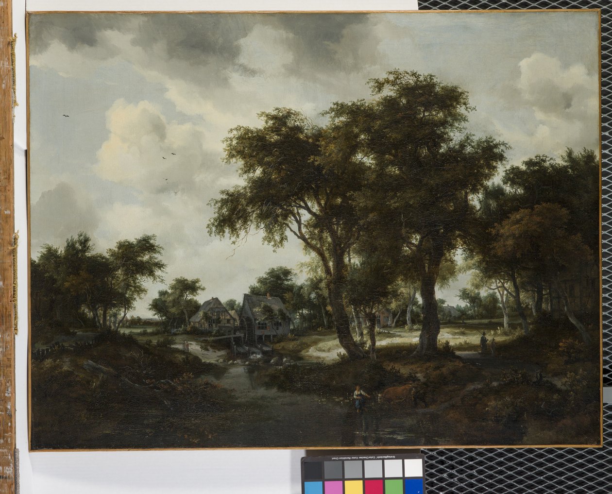 The Water Mill (The Trevor Landscape) (olje på lerret) av Meindert Hobbema