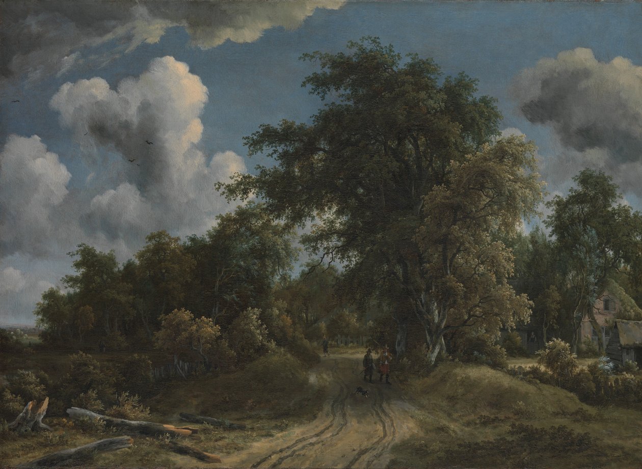 Woodland Road, ca. 1670. av Meindert Hobbema