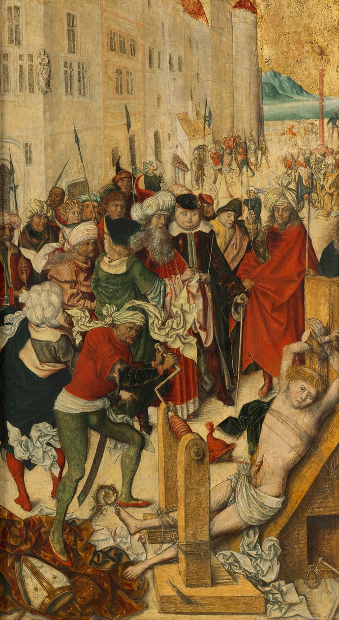 Martyrium of St. Erasmus av Meister der Heiligenmartyrien