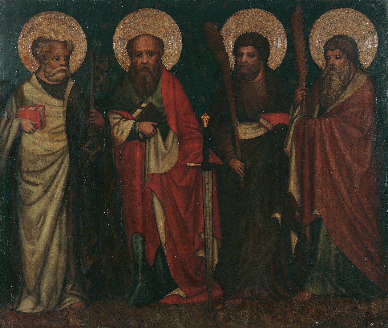 Apostlene Peter, Paulus, Jakob den eldste J og Simon av Meister von Laufen