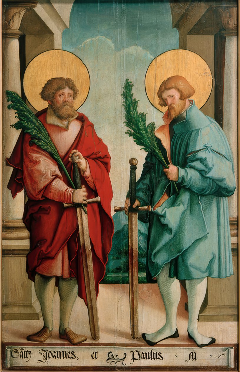 De hellige martyrene Johannes og Paulus av Meister von Messkirch