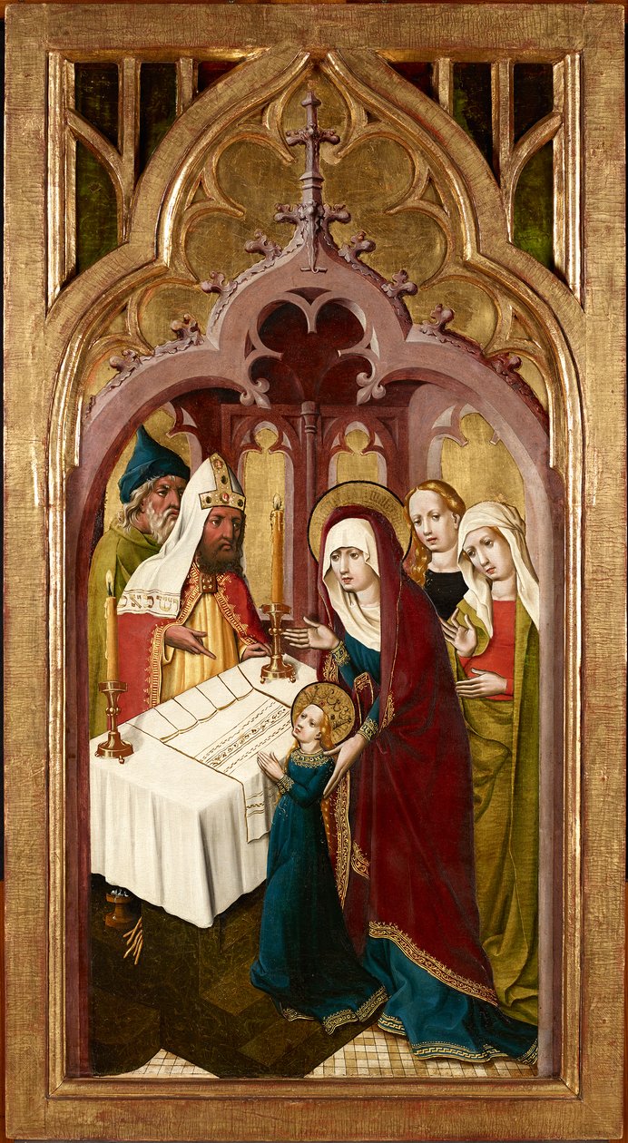 Marias tempel av Meister von Schloss Lichtenstein