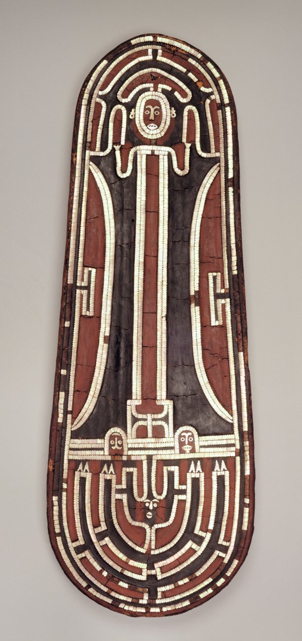 Seremonielt skjold, Santa Isabel Island, Salomonøyene av Melanesian
