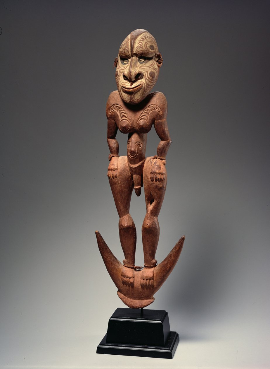 Stående figur (tre) av Melanesian