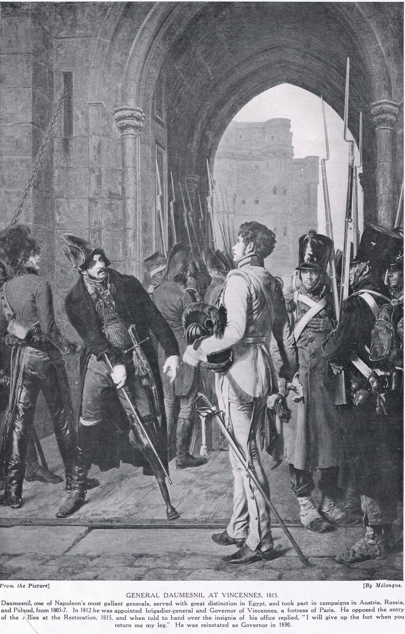 General Daumesnil i Vincennes, 1815, illustrasjon fra 
