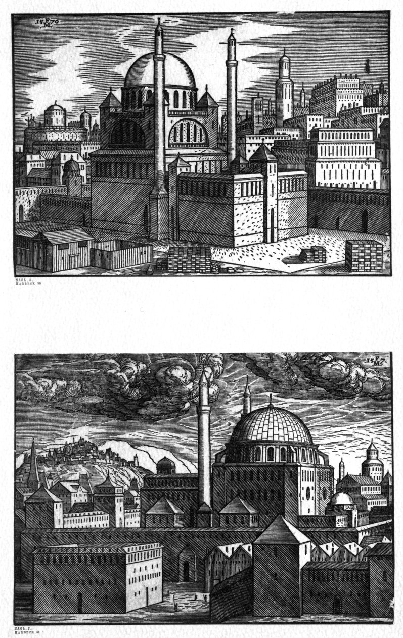 Moskeene i Konstantinopel, 1570 av Melchior Lorck