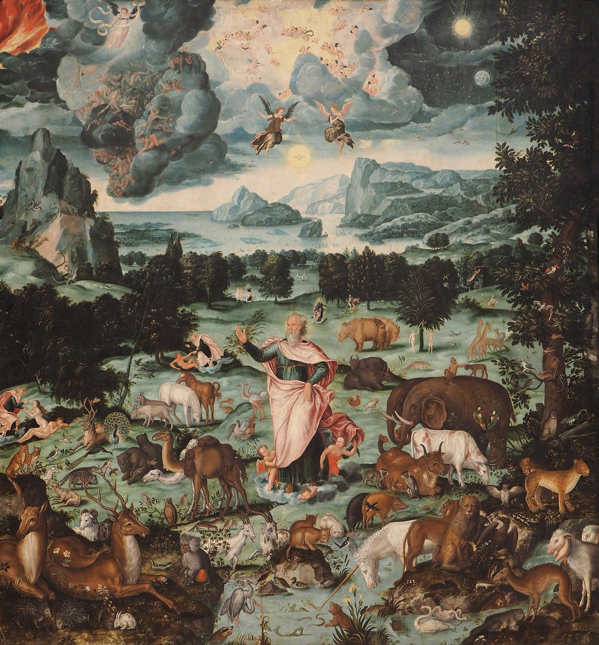 Verdens skapelse, 1575 av Melchior Bocksberger