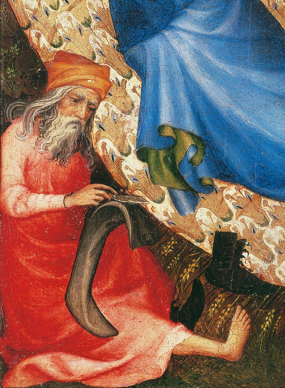 Nativity (tempera på panel) (detalj av 504419) av Melchior Broederlam