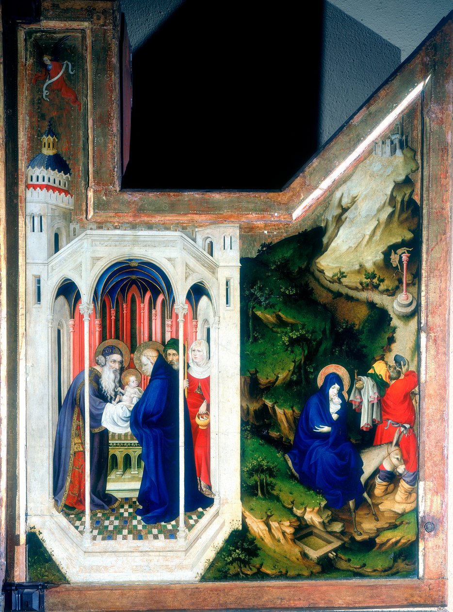 Presentasjonen ved tempelet og flukten inn i Egypt, 1394-1399 av Melchior Broederlam