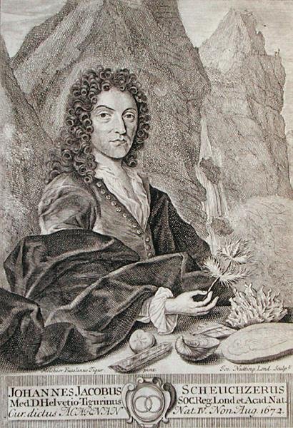 Portrett av Johann Jacob Scheuchzeri, frontispice til 