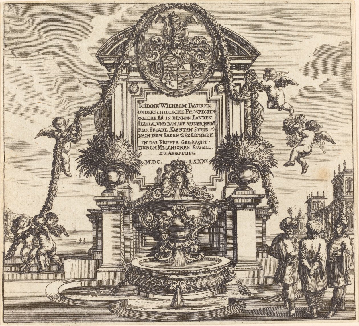 Tittelside av Melchior Küsel after Johann Wilhelm Baur