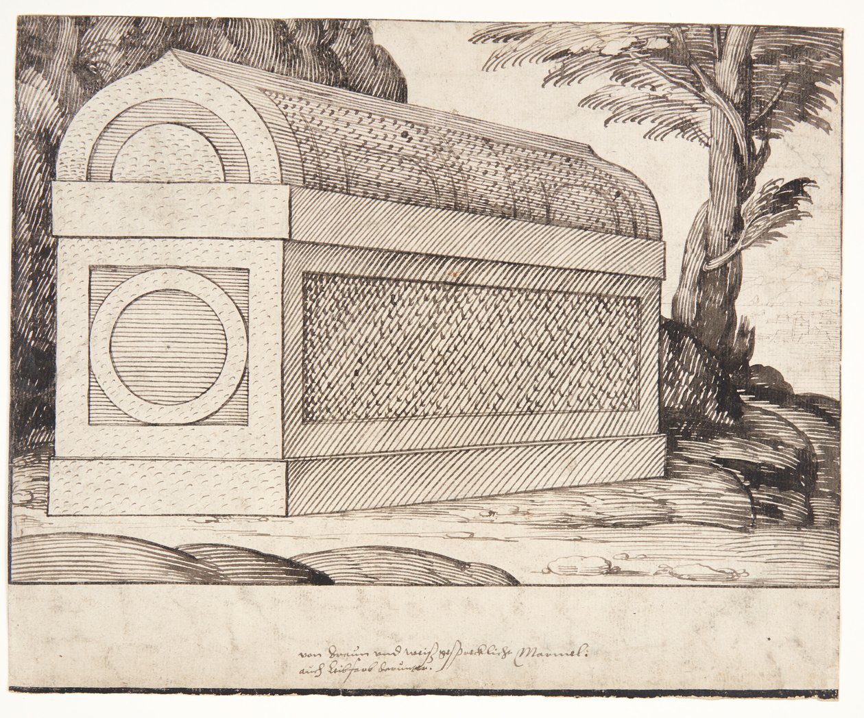En sarkofag av Melchior Lorck