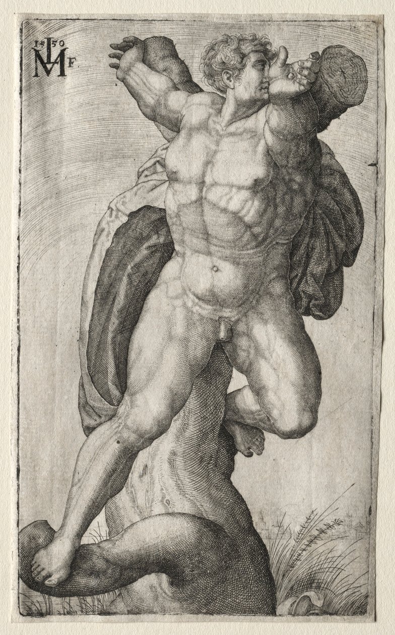 Den korsfestede mannen, 1550. av Melchior Lorck